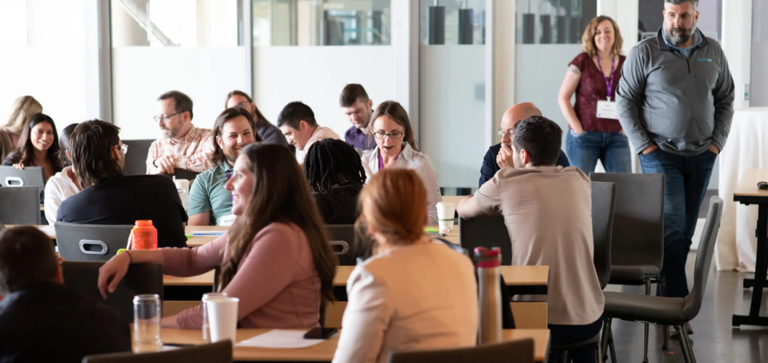 Workers in a meeting room
